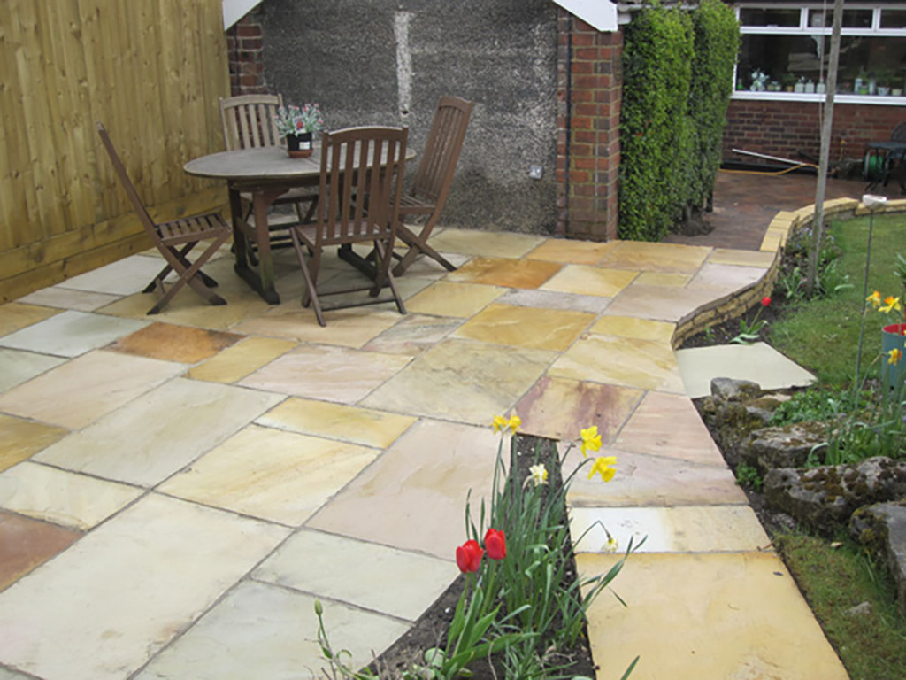 Suntrap Patio, New Driveway with Curved Edges